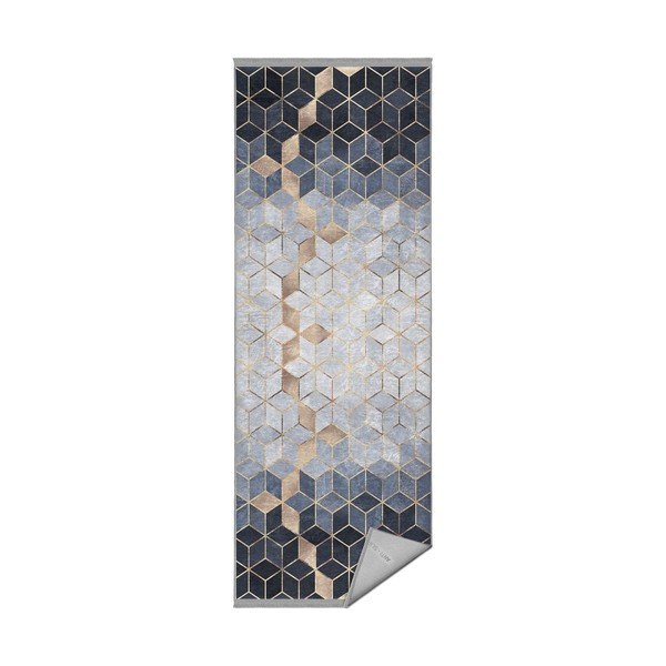 Tappeto blu-grigio 80x200 cm Optic - Mila Home
