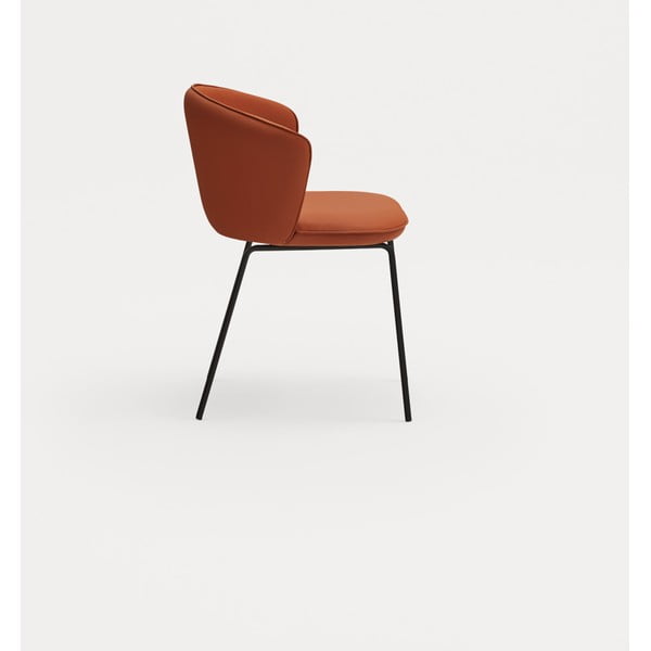 Set di sedie da pranzo arancione in imbottito 2 pz Add – Teulat-image-3