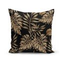 Federa per cuscino Foglie d'oro con BG nero, 45 x 45 cm - Minimalist Cushion Covers