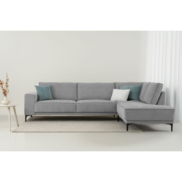 Divano angolare grigio (con penisola a destra/a L) Copenhagen – Scandic-image-1