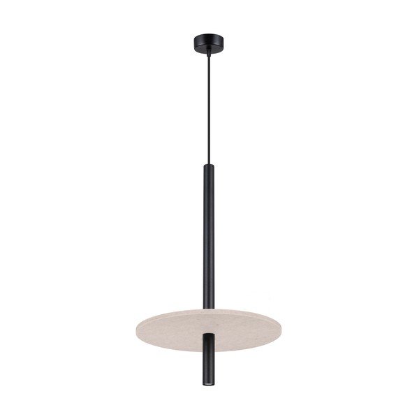 Lampadario nero/beige in metallo ø 30 cm Rilu – Sollux