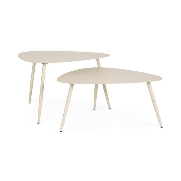 Set di tavolini da giardino in acciaio 2 pz 73,5x77,5 cm Yvonne – Bizzotto