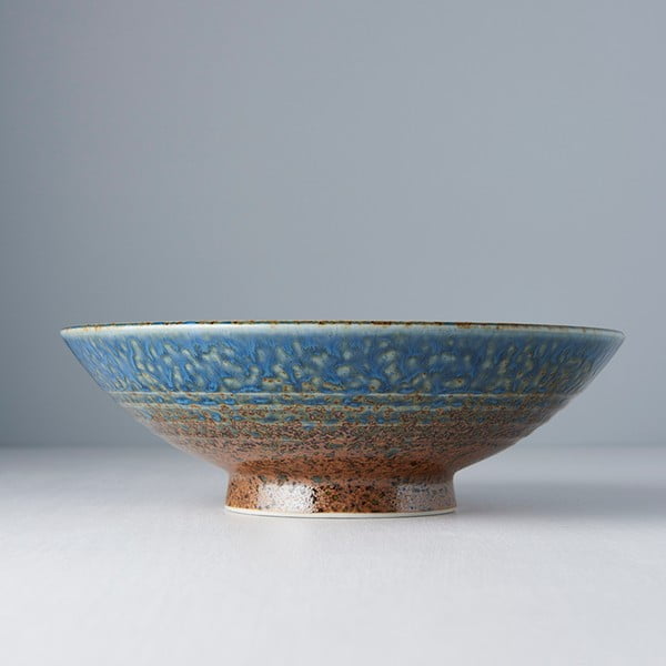 Ciotola da ramen in ceramica beige-blu Earth & Sky, ø 25 cm Earth & Sky - MIJ-image-1