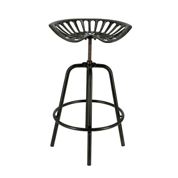 Sgabello da giardino in metallo nero Traktor - Esschert Design