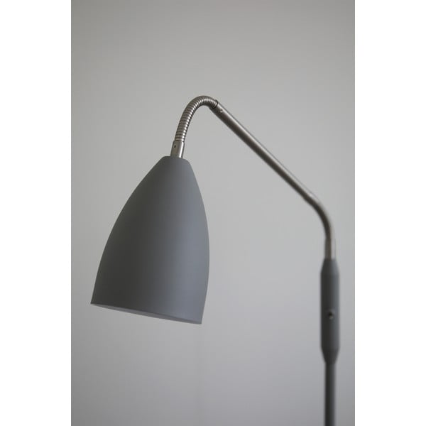 Lampada da terra LED grigia con paralume in metallo e intensità regolabile (altezza totale 140 cm) Patro – Markslöjd-image-3