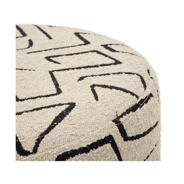 Poggiapiedi beige con rivestimento in bouclé Nairobi – Mauro Ferretti-image-2