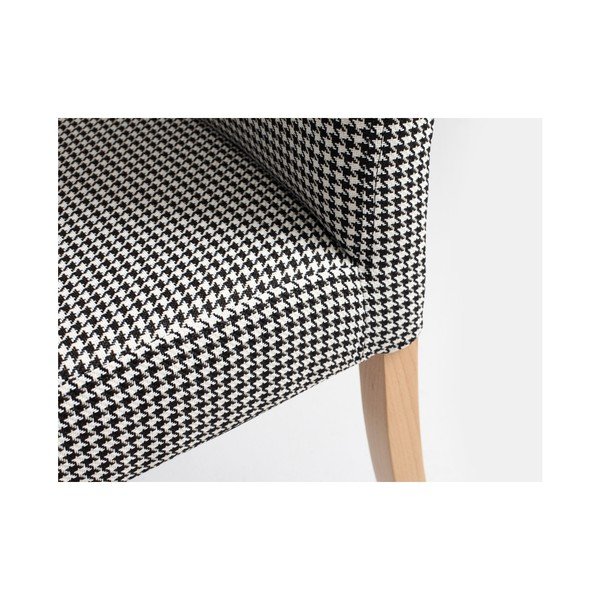 Sedia bianca e nera con gambe naturali Custom Form Wilton - CustomForm-image-4