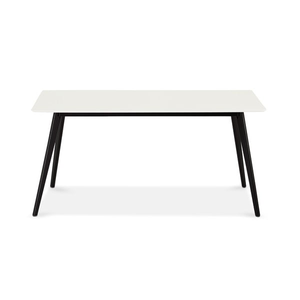 Tavolo da pranzo bianco con gambe nere Life, 160 x 90 cm - Furnhouse