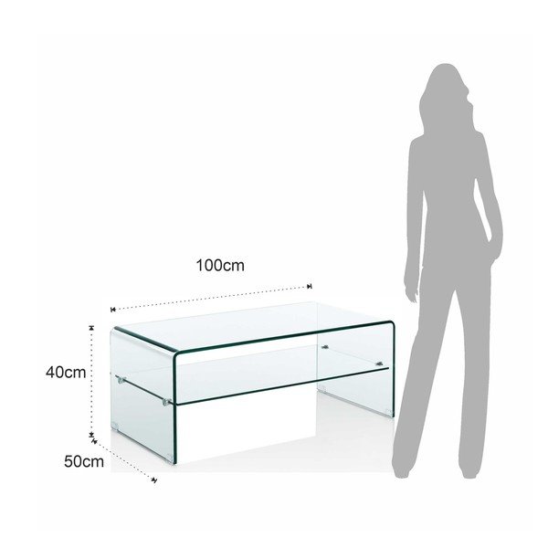 Tavolino da salotto in vetro 50x100 cm Cristal Evo – Tomasucci-image-4