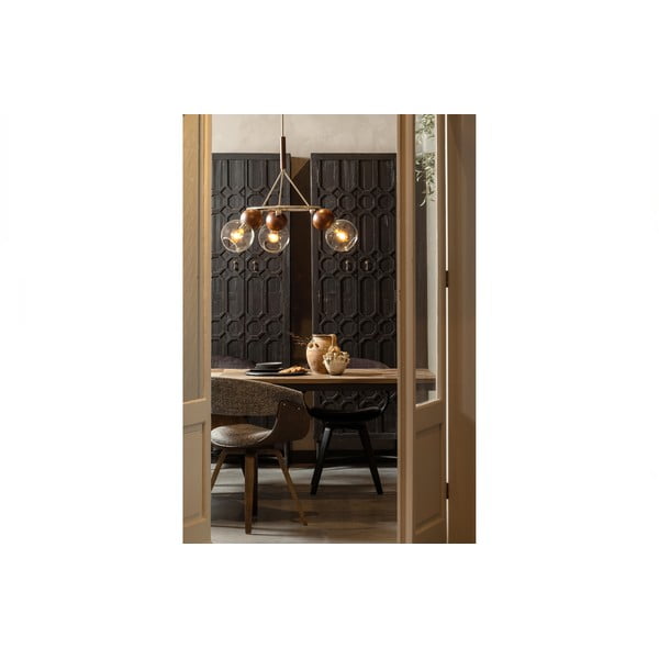 Armadio nero in legno riciclato 60x210x40 cm Bequest – WOOOD-image-1