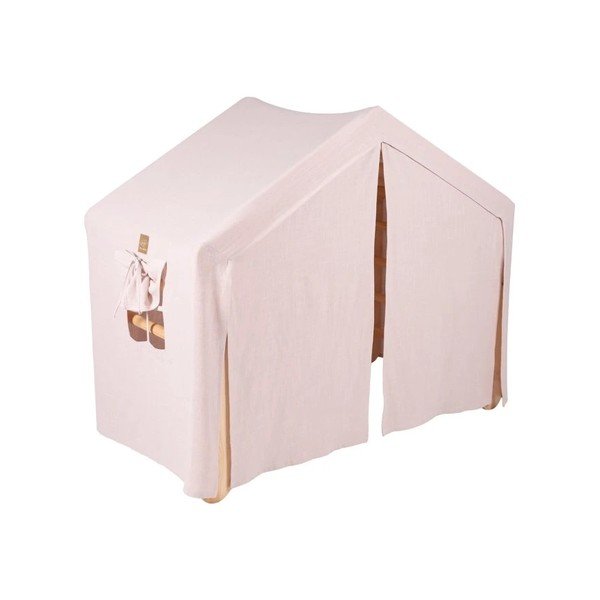 Pikler triangolo montessori rosa/di colore naturale in pino massiccio 112x61x94 cm Montessori – Meowbaby-image-3