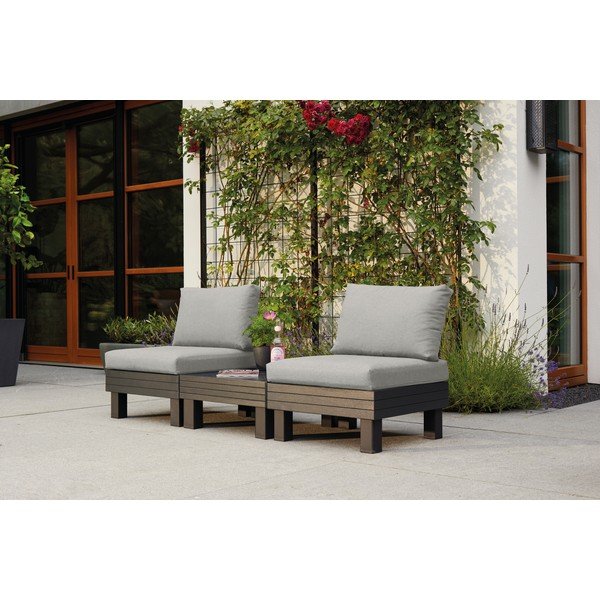 Set da giardino grigio per 2 persone Cantara - Keter-image-1