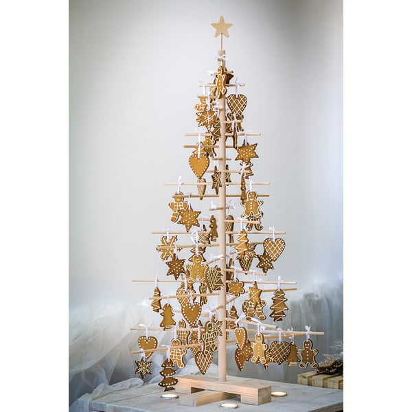 Albero di Natale in legno, altezza 125 cm - Nature Home-image-1