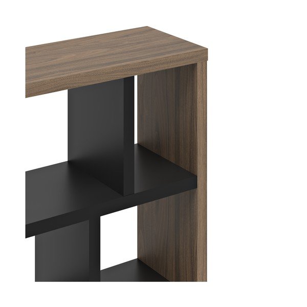 Libreria marrone-nera in noce 70x198 cm Berlin - TemaHome-image-3
