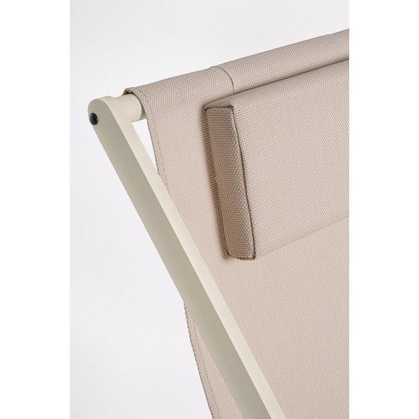 Sdraio da giardino beige in metallo regolabile/pieghevole Taylor – Bizzotto-image-4