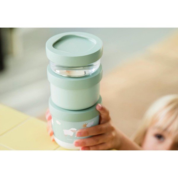 Portapranzo per bambini verde chiaro in plastica 3 pz Little Farm – Mepal-image-1