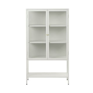 Vetrina bianca in metallo 88x132 cm Carmel - Unique Furniture