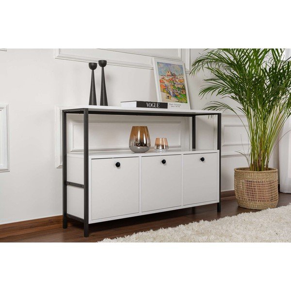 Tavolo consolle bianco opaco 29,5x120 cm Solace – Kalune Design-image-1