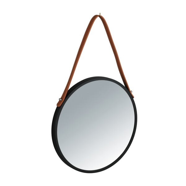 Specchio sospeso nero , ø 30 cm Borrone - Wenko-image-2