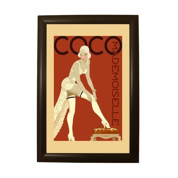 Poster in cornice nera Coco, 33,5 x 23,5 cm Red Coco - Piacenza Art