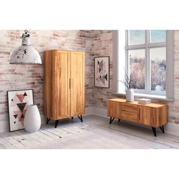 Armadio in legno di faggio 91x185 cm Golo - The Beds-image-4