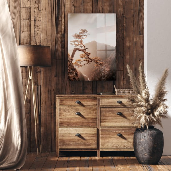 Dipinto su vetro 50x70 cm Brown Tree - Styler-image-2