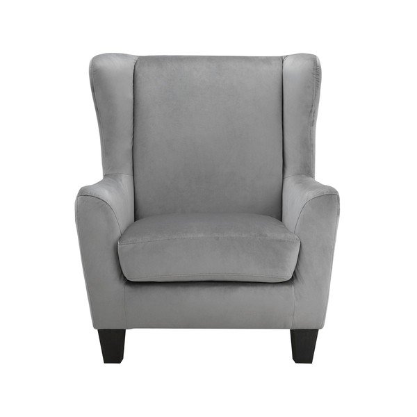 Poltrona in velluto grigio Zhili - Støraa-image-3