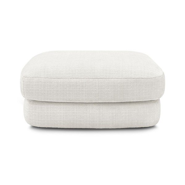 Poggiapiedi bianco con rivestimento in ciniglia Leonore – Bobochic Paris-image-3