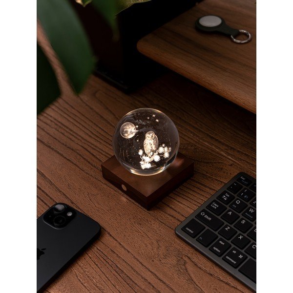 Decorazione luminosa con ricarica USB portatile ø 8 cm Amber – Gingko-image-4