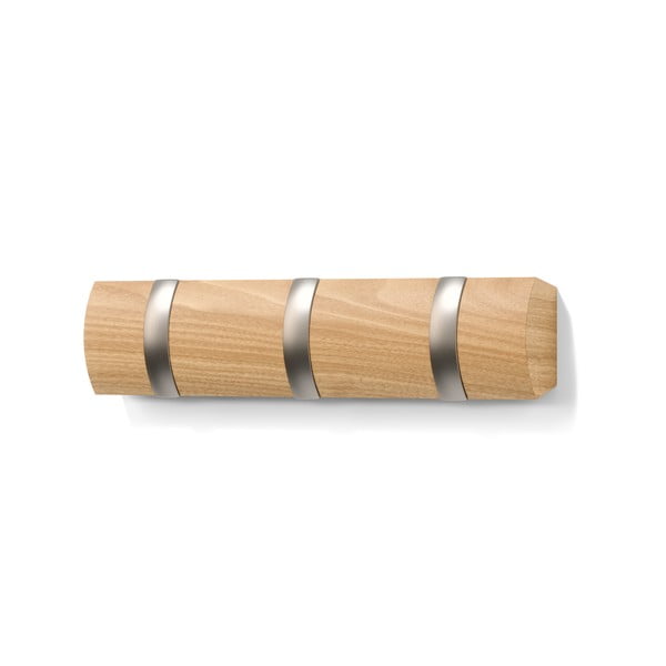 Appendiabiti da parete in legno di pioppo in colore naturale Flip - Umbra-image-3