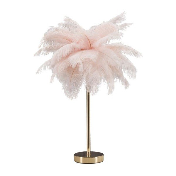 Lampada da tavolo rosa/dorata (altezza totale 55 cm) Palm Pink – Mauro Ferretti