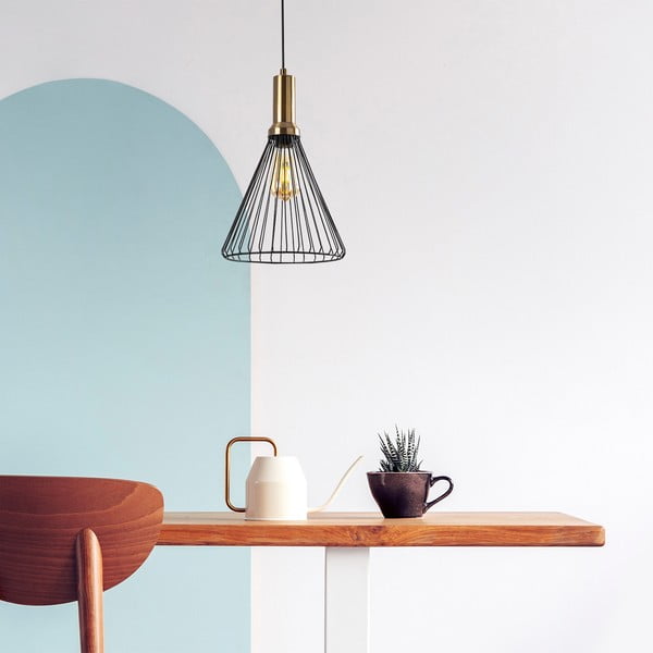 Lampada a sospensione nera con paralume in metallo ø 24 cm Dear - Opviq lights-image-1