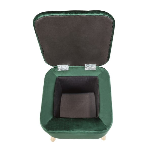 Sgabello in velluto verde - Wenko-image-3