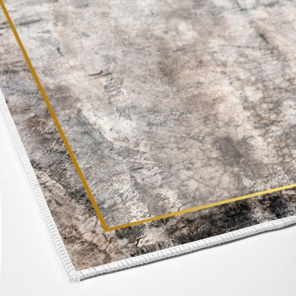 Set di tappetini per il bagno grigi/marroni 2 pz 60x100 cm – Foutastic-image-3