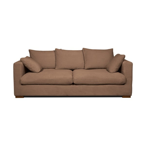 Divano in velluto a coste marrone chiaro 220 cm Comfy - Scandic