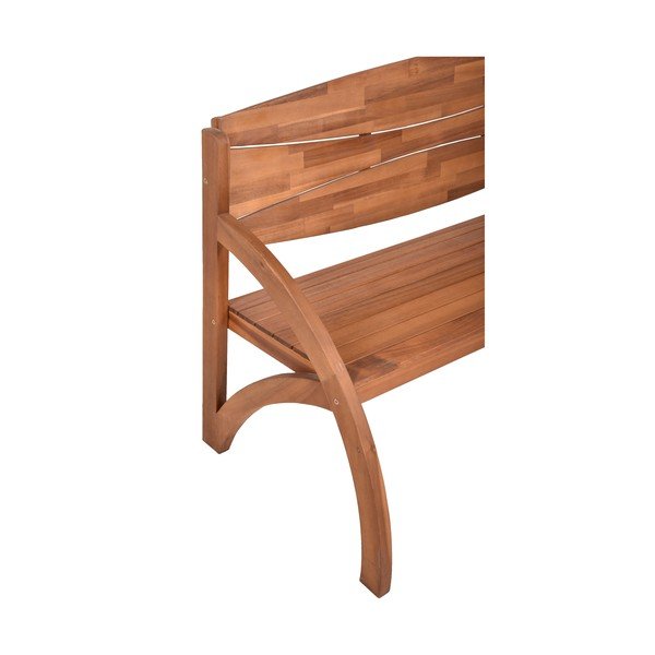 Panchina da giardino in legno marrone Hadia - Garden Pleasure-image-1