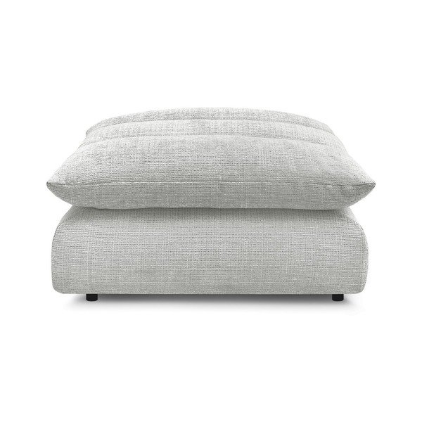 Poggiapiedi grigio chiaro con rivestimento in ciniglia Neil – Bobochic Paris-image-4