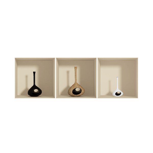 Set di 3 adesivi con vaso effetto 3D - Ambiance-image-1