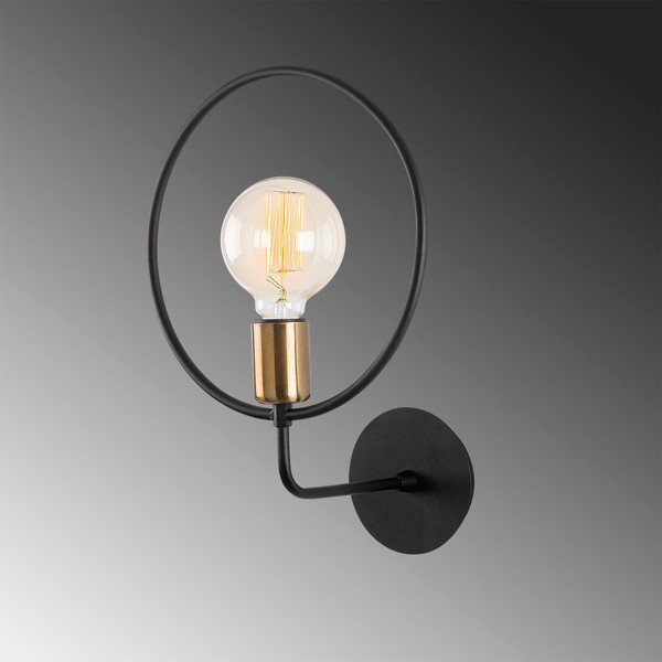 Lampada da parete nera Circle – Opviq lights-image-3