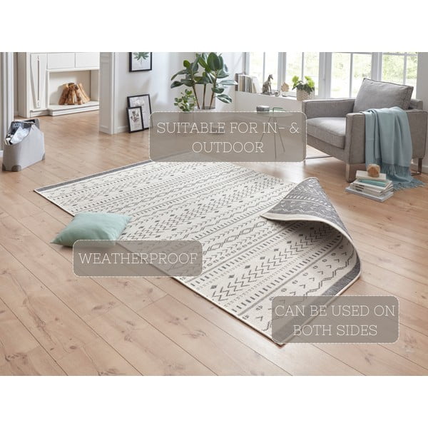 Tappeto da esterno grigio e crema , 120 x 170 cm Kuba - NORTHRUGS-image-4