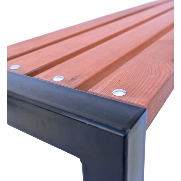 Panchina da giardino in legno marrone - Rojaplast-image-3