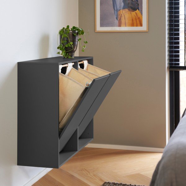 Cesta per il bucato da parete nera Laundry Box – ReCollector-image-1