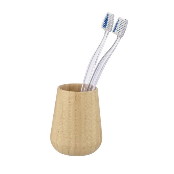 Bicchiere per spazzolino da denti in bambù in colore naturale Maru - Wenko