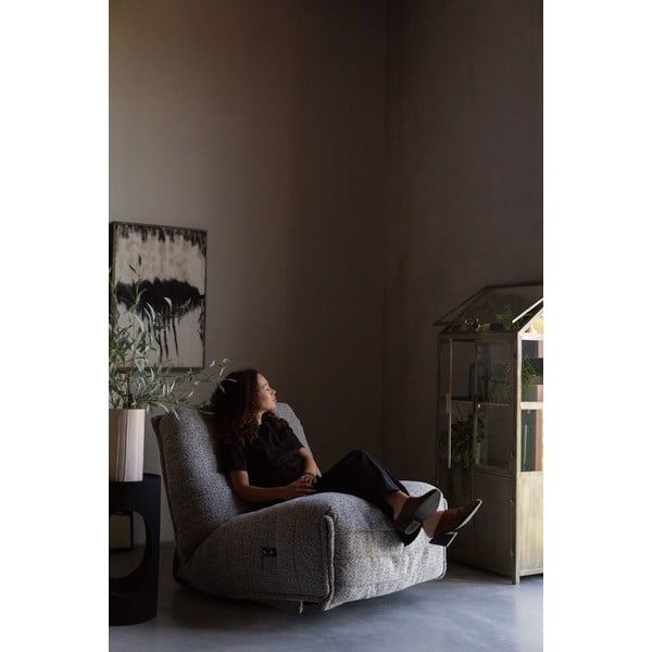 Vetrina grigia in metallo 64x151x35 cm Monviso – Dutchbone-image-4