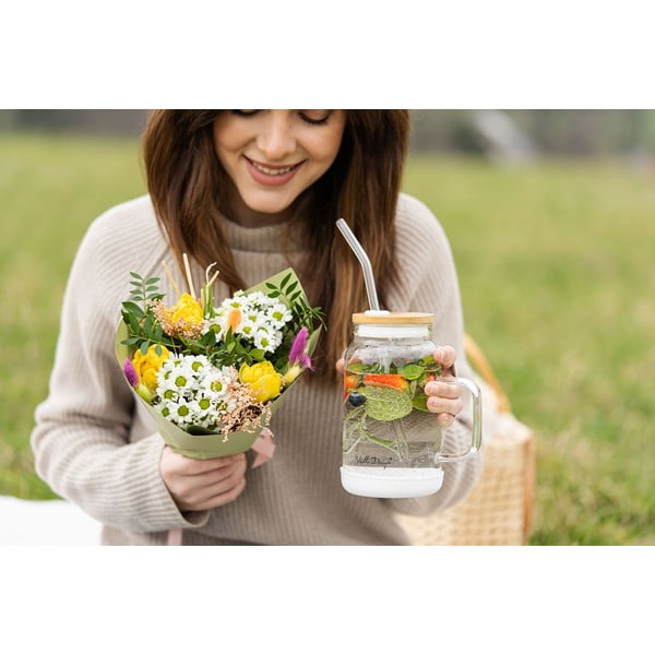 Barattolo con cannuccia 600 ml Fuori – Vialli Design-image-1