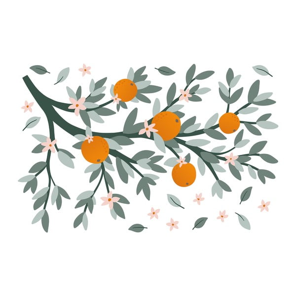 Foglio adesivo 54x80 cm Oranges On A Branch - Lilipinso