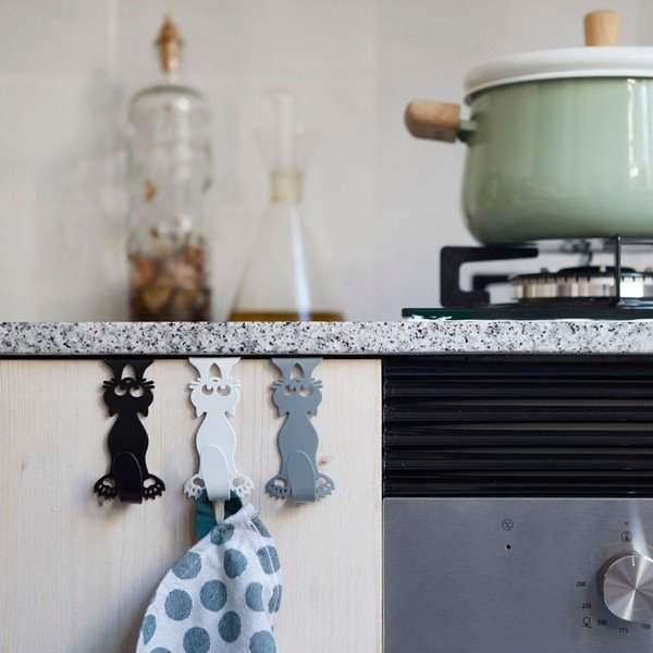 Set di ganci da appendere in metallo 3 pz Curious Cats – Balvi-image-1