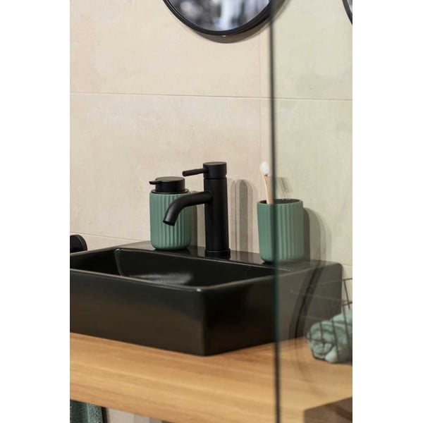 Set di accessori da bagno verde in ceramica Belluno - Wenko-image-1