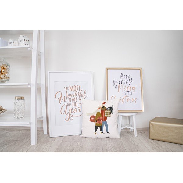 Federa con motivo natalizio 45x45 cm Christmas Couple - Butter Kings-image-1