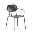 Sedia da giardino in metallo grigio scuro Brai - Kave Home